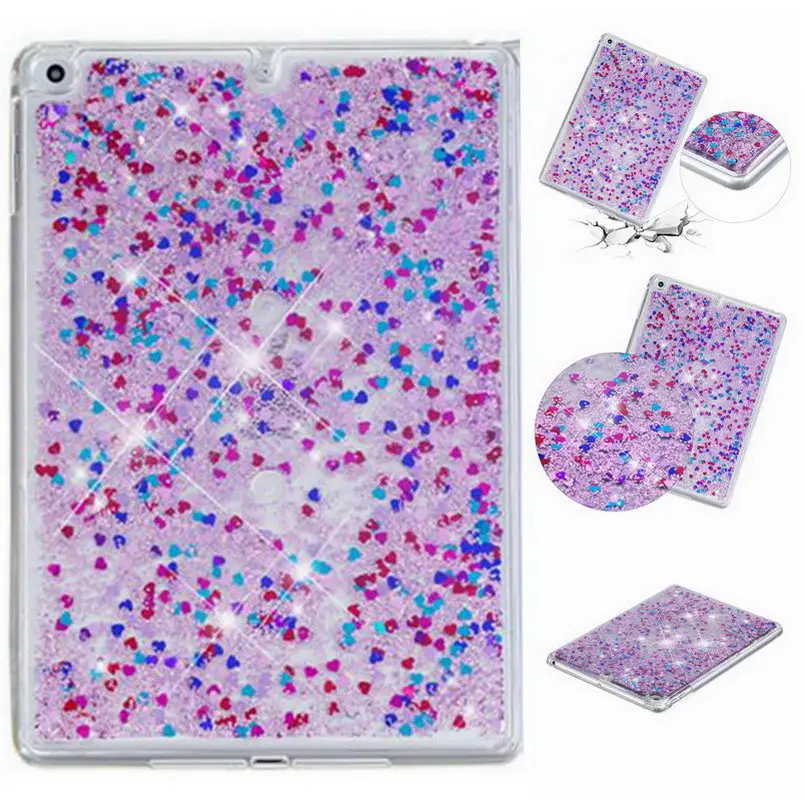 

Tablet Case for iPad Air TPU PC Quicksand Dynamic Liquid Glitter Cover for iPad 9.7 2017 2018 for iPad Air 2 Shockproof Air Case