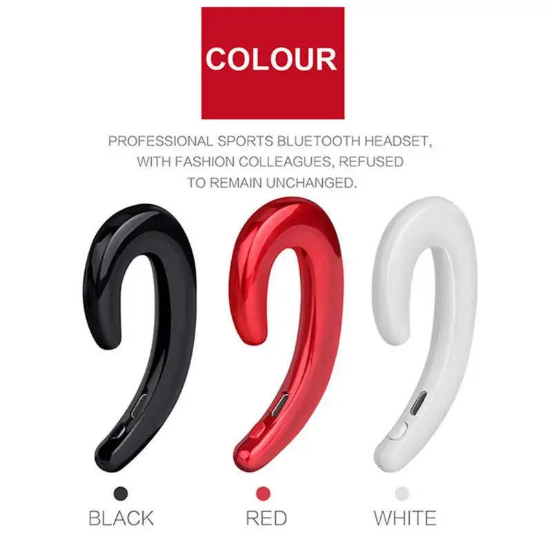 Hand-free Business Bluetooth Earphone With Mic HD Stereo Painless Wireless Earphones Bone Conductor Without Earplugs For Phone
Hand-free Business Bluetooth Earphone With Mic HD Stereo Painless Wireless Earphones Bone Conductor Without Earplugs For Phone