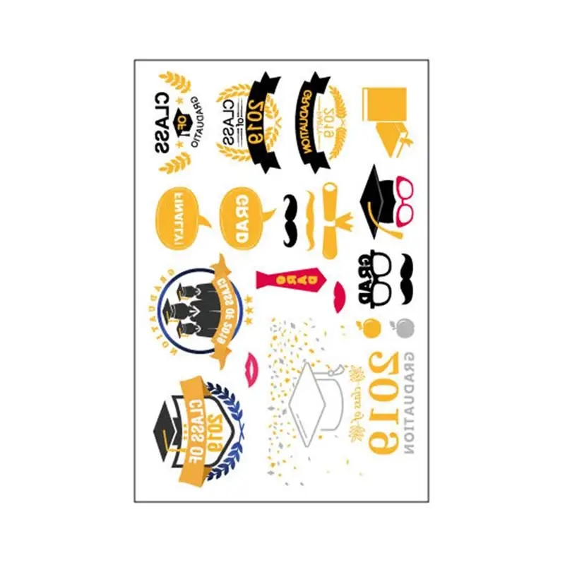 7Pcs/Pack Waterproof Stickers Student 2019 Graduation Party Supplies Celebration Stylish Non-Toxic Tattoo Sticker
7Pcs/Pack Waterproof Stickers Student 2019 Graduation Party Supplies Celebration Stylish Non-Toxic Tattoo Sticker