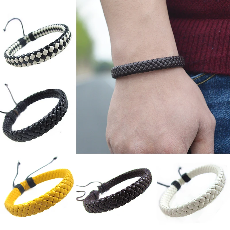 Cuff Rope Adjustable 1 piece Bracelet Multi-color Unisex Surfer Leather Bangle Hand-woven Men Fashion Simple
Cuff Rope Adjustable 1 piece Bracelet Multi-color Unisex Surfer Leather Bangle Hand-woven Men Fashion Simple