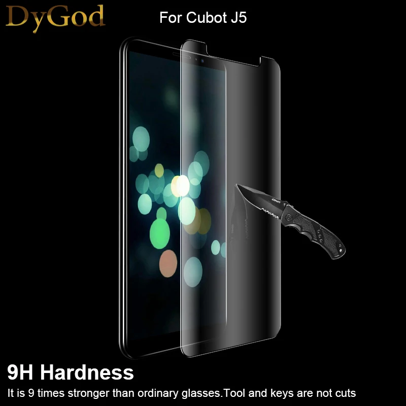 

DyGod 5.5inch Tempered Glass for Cubot J5 Glass Protective Anti-explosion Smartphone Screen Protector Front Film For Cubot J5