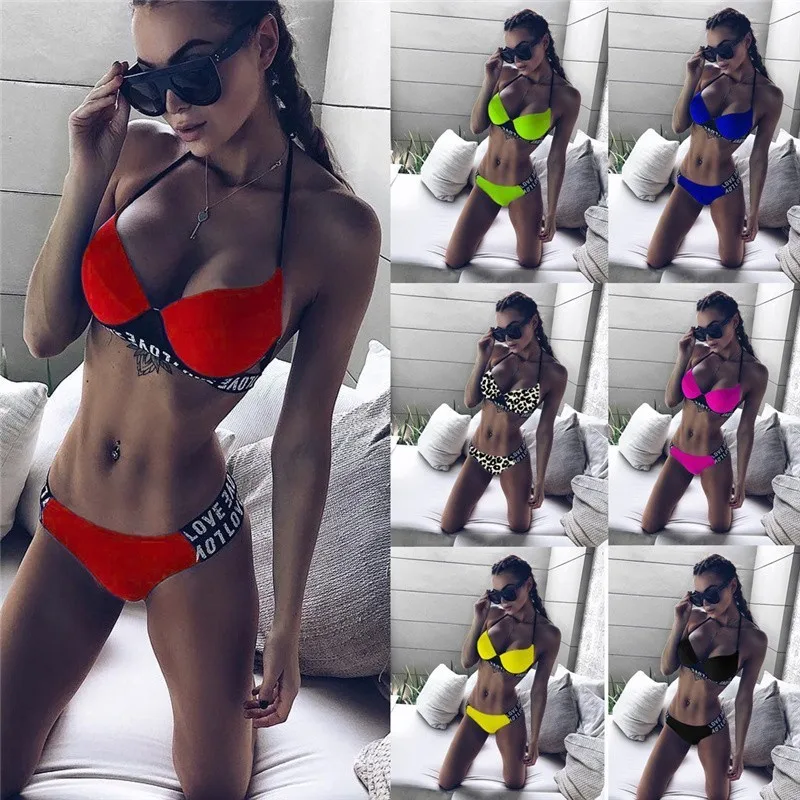 2019 Sexy Swimwear Push Up Red Swimsuit Separate Summer Bathing Suit Women Bathers Letter Strappy Bikini Set New Biquinis
2019 Sexy Swimwear Push Up Red Swimsuit Separate Summer Bathing Suit Women Bathers Letter Strappy Bikini Set New Biquinis