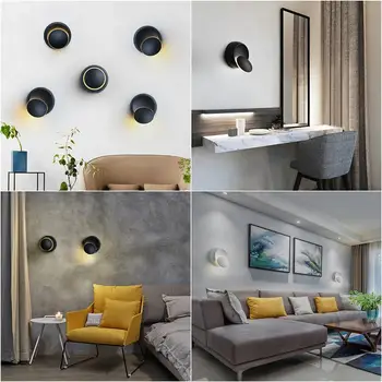 Kaigelin 5W LED Wall Lamp 360 Degrees Adjustable Rotation Night Light Black White Creative Wall Lamp Modern Corridor Round Lamp
Kaigelin 5W LED Wall Lamp 360 Degrees Adjustable Rotation Night Light Black White Creative Wall Lamp Modern Corridor Round Lamp
