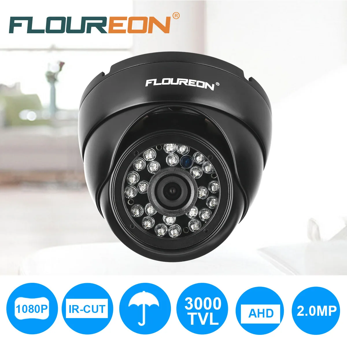 FLOUREON 1080P 2.0MP 3000TVL Analog Camera PAL CCTV DVR AHD Cam Waterproof Surveillance Security Dome DVR Camera Night Vision
FLOUREON 1080P 2.0MP 3000TVL Analog Camera PAL CCTV DVR AHD Cam Waterproof Surveillance Security Dome DVR Camera Night Vision