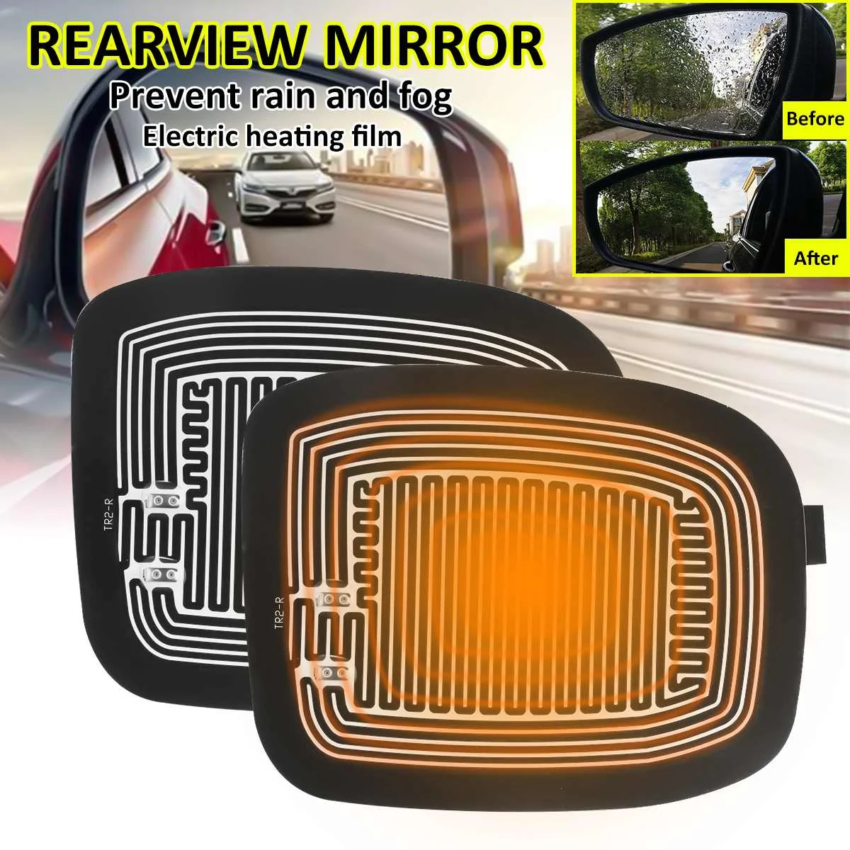 Universal DC 12V Car Mirror Heated Pad Auto Side Mirror Heating Mat Defogger Remove Ice Rain Frost w/ Switch
Universal DC 12V Car Mirror Heated Pad Auto Side Mirror Heating Mat Defogger Remove Ice Rain Frost w/ Switch