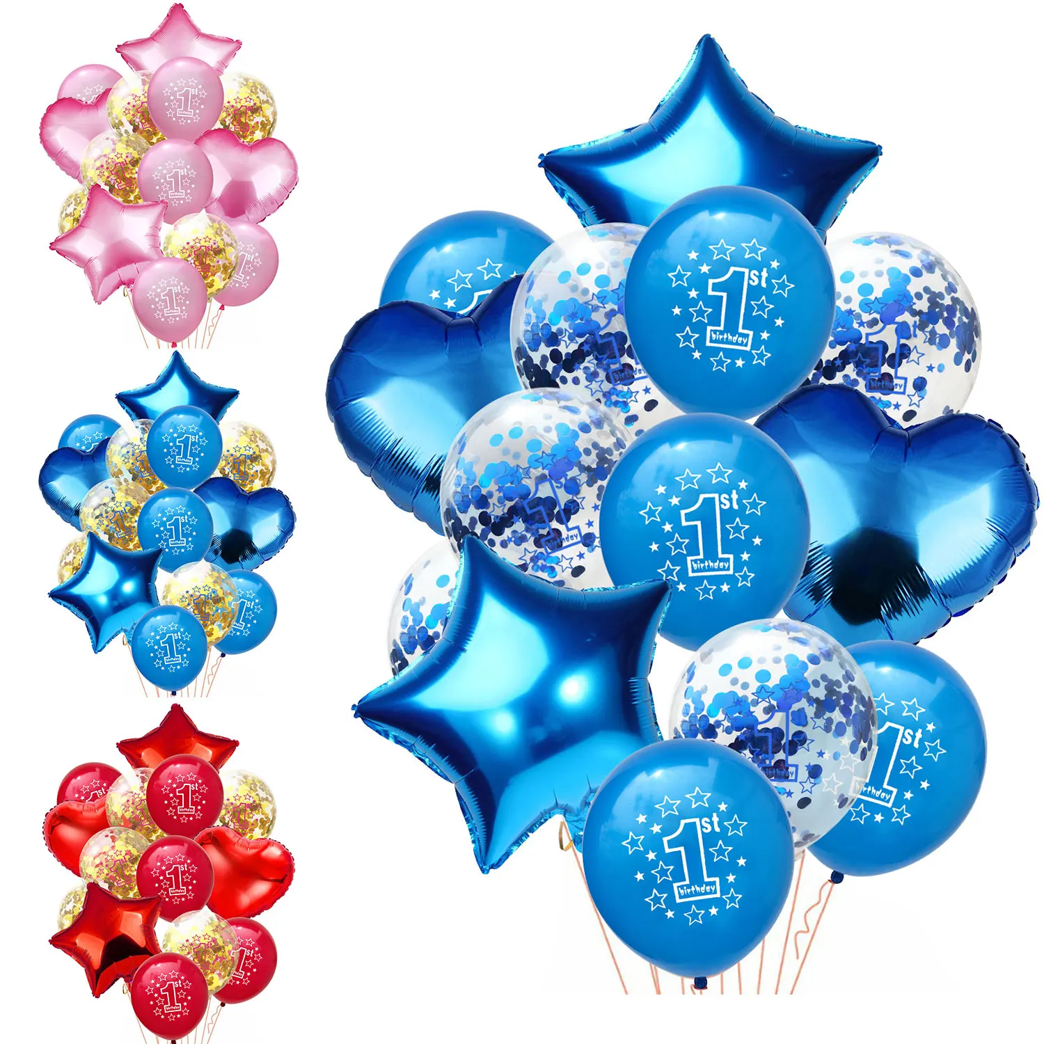 ZLJQ 14pcs 1st Happy Birthday Confetti Latex Balloon Baby Boy Girl Party Decorations 1 Year Supplies First Birthday For Kid
ZLJQ 14pcs 1st Happy Birthday Confetti Latex Balloon Baby Boy Girl Party Decorations 1 Year Supplies First Birthday For Kid
