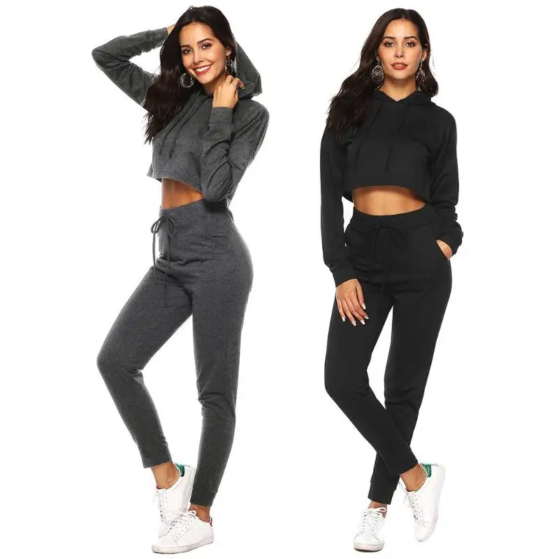 2pcs/set Women Crop Hoodie Long Pants Long Sleeve Hooded Tops Trousers Casual Ladies Solid Color Autumn Sports Clothes Suit
2pcs/set Women Crop Hoodie Long Pants Long Sleeve Hooded Tops Trousers Casual Ladies Solid Color Autumn Sports Clothes Suit