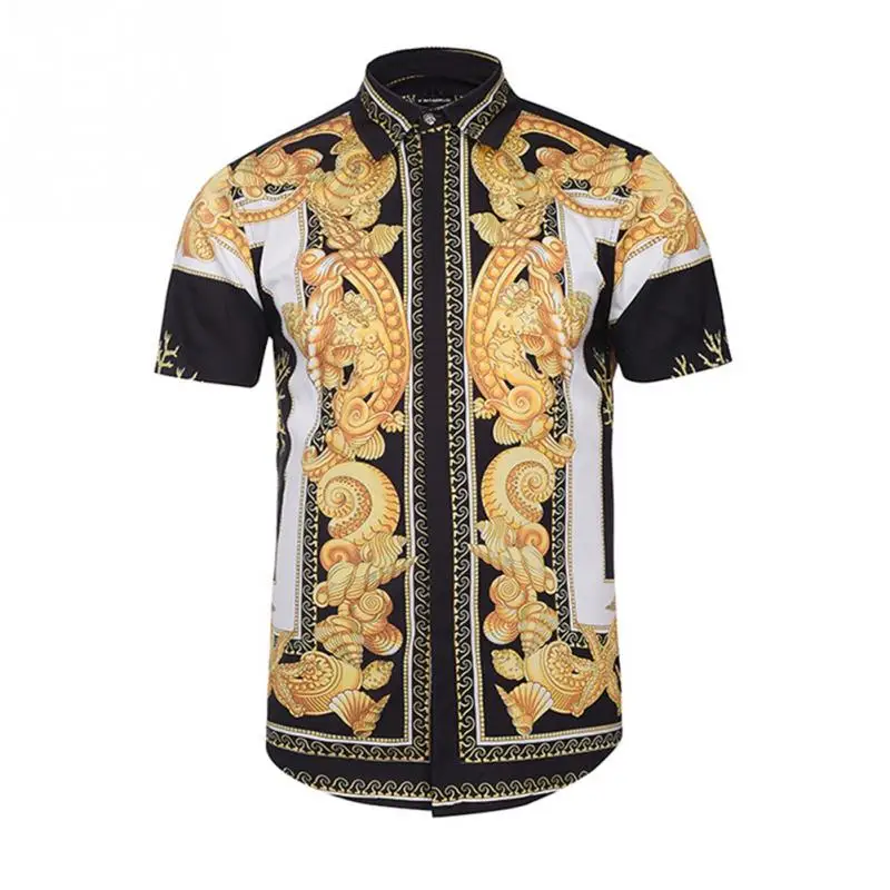 2019 Summer Men Vintage Pattern Print Shirts Tun-down Collar Short Sleeve Casual Shirt Top
2019 Summer Men Vintage Pattern Print Shirts Tun-down Collar Short Sleeve Casual Shirt Top