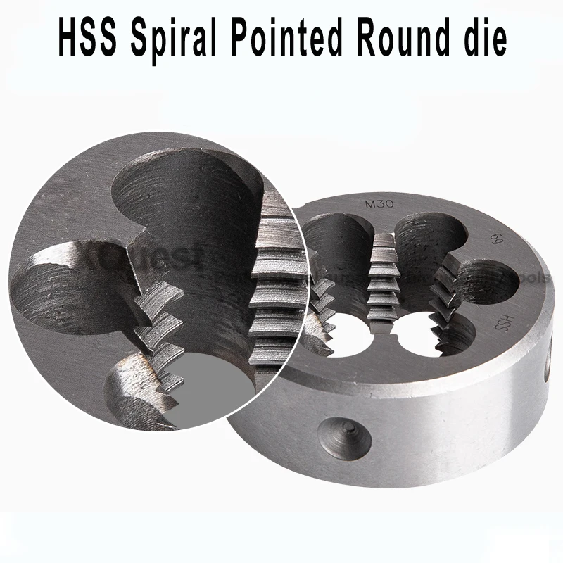 HSS Spiral Point Round Die M2 M2.5 M3 M4 M5 M6 Metric Pointed Round Threading Dies Screwing cutting tool m8 m10 m12 m14 m16
HSS Spiral Point Round Die M2 M2.5 M3 M4 M5 M6 Metric Pointed Round Threading Dies Screwing cutting tool m8 m10 m12 m14 m16