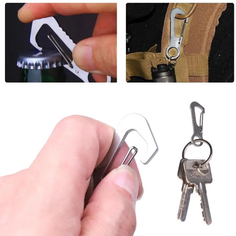 Silver Stainless Steel Hanging Buckle Portable Bottle Opener Snap Clip for Outdoor Mountaineering Supply Climbing Accessories
Silver Stainless Steel Hanging Buckle Portable Bottle Opener Snap Clip for Outdoor Mountaineering Supply Climbing Accessories