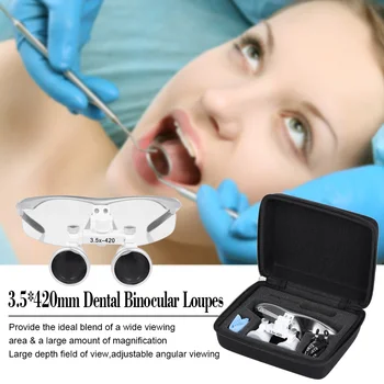 3.5X 420mm Dental Binocular Loupes Dental Magnifier Optical Glass Dentists Medical Surgical Loupes 
3.5X 420mm Dental Binocular Loupes Dental Magnifier Optical Glass Dentists Medical Surgical Loupes