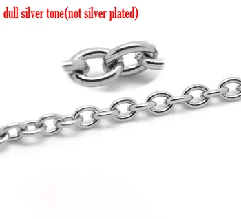 

DoreenBeads Silver Color Stainless Steel Link-Opened Cable Chains Findings 4x3mm sold per lot of 10M (B18074) yiwu