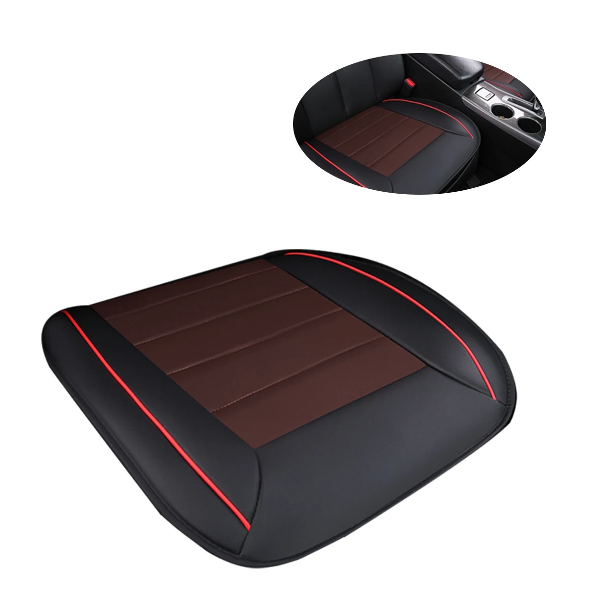 Universal Leather Car Seat Cushion Pad Full Coverage Front Auto Seat Cover Mat for Protection (Black + Coffee)
Universal Leather Car Seat Cushion Pad Full Coverage Front Auto Seat Cover Mat for Protection (Black + Coffee)