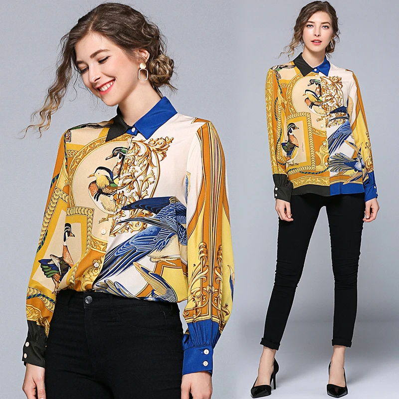 Quality Women Fashion 2019 Runway Designer Satin Shirt Women Long Sleeve Elegant Blouse Ladies Office Shirts Womens Tops
Quality Women Fashion 2019 Runway Designer Satin Shirt Women Long Sleeve Elegant Blouse Ladies Office Shirts Womens Tops