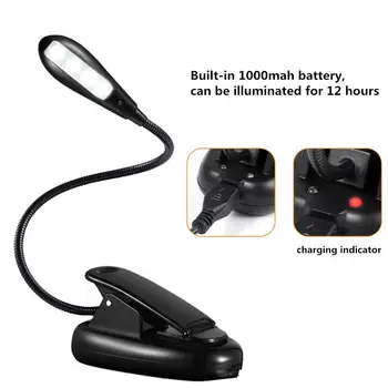 Clip Type 4 LEDs Reading Lamp with USB Rechargeable 2 modes reading bedside Colors Eye Care Brightness Book clamp light
Clip Type 4 LEDs Reading Lamp with USB Rechargeable 2 modes reading bedside Colors Eye Care Brightness Book clamp light