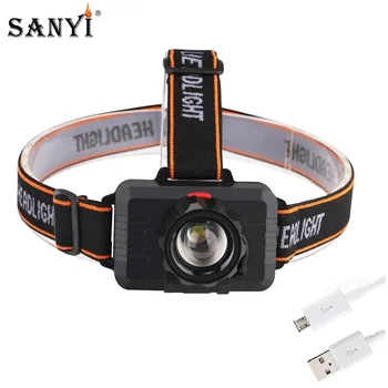 Sanyi Mini Headlight USB Rechargeable Headlamp 18650 Battery Zoomable Focus Flashlight Waterproof Camping Hunting Head Torch
Sanyi Mini Headlight USB Rechargeable Headlamp 18650 Battery Zoomable Focus Flashlight Waterproof Camping Hunting Head Torch