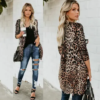 Women Coat Jackets Long Sleeve Top Casual Leopard Print Cardigan Outwear Coat Autumn Women Fashion Overcoat
Women Coat Jackets Long Sleeve Top Casual Leopard Print Cardigan Outwear Coat Autumn Women Fashion Overcoat