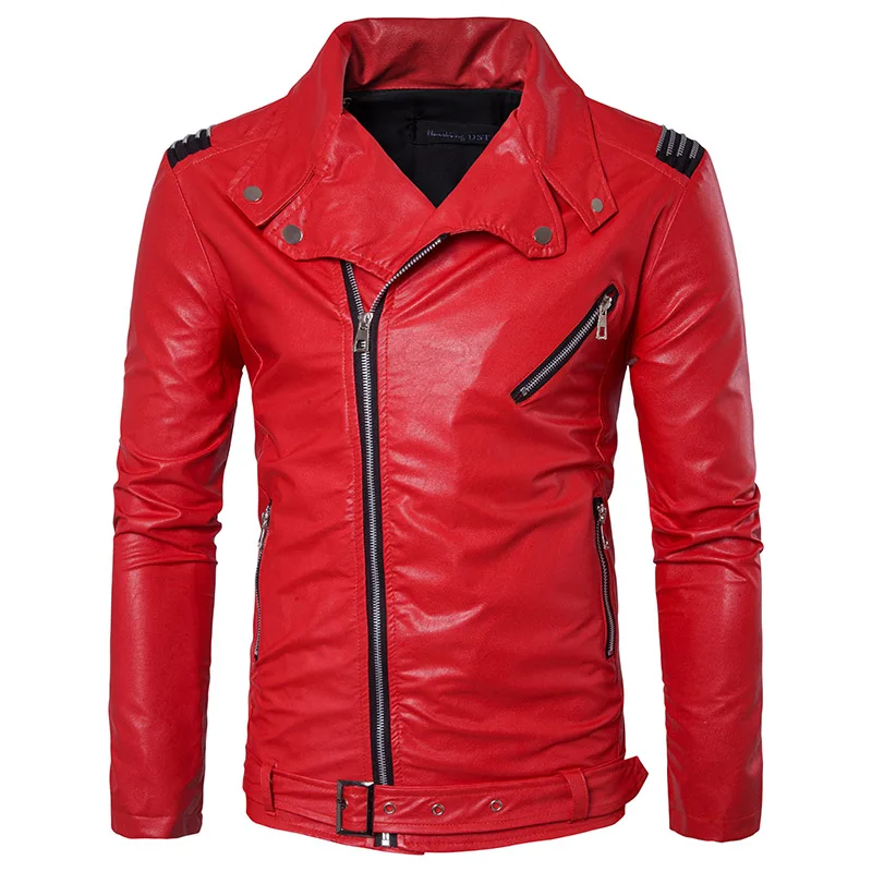 2019 Spring and Autumn Thin Men's Casual Long-sleeved Leather Jacket, Stylish Solid Color Lapel Slim PU Leather Men's Jacket red
2019 Spring and Autumn Thin Men's Casual Long-sleeved Leather Jacket, Stylish Solid Color Lapel Slim PU Leather Men's Jacket red