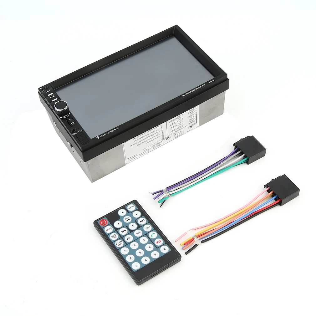 2 Din Universal Bluetooth 7 Inch Screen Display Aux Input Auto Car DVD FM/MP5 Player Vehicle Rear View Camera Input Black
2 Din Universal Bluetooth 7 Inch Screen Display Aux Input Auto Car DVD FM/MP5 Player Vehicle Rear View Camera Input Black