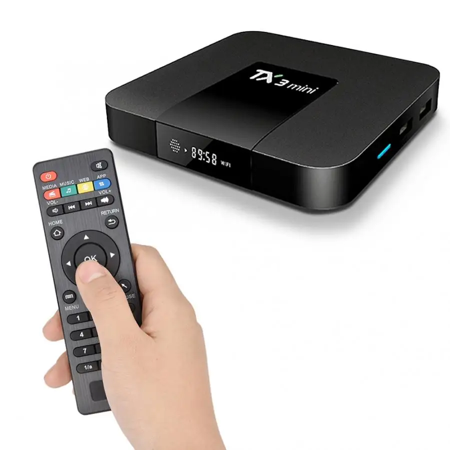 Media Player TX3 Mini Android TV Box 4K Amlogic S905W 2+16G WiFi BT STB Smart TV Box Home Multimedia Set Top Box with Remote
Media Player TX3 Mini Android TV Box 4K Amlogic S905W 2+16G WiFi BT STB Smart TV Box Home Multimedia Set Top Box with Remote