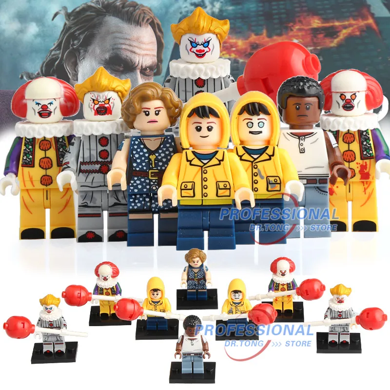 Single Sale Legoings Horror Movie Pennywise Clown George Beverly Chosen Jacobs Figures Bricks Building Blocks Toys Gifts Kt1012
Single Sale Legoings Horror Movie Pennywise Clown George Beverly Chosen Jacobs Figures Bricks Building Blocks Toys Gifts Kt1012
