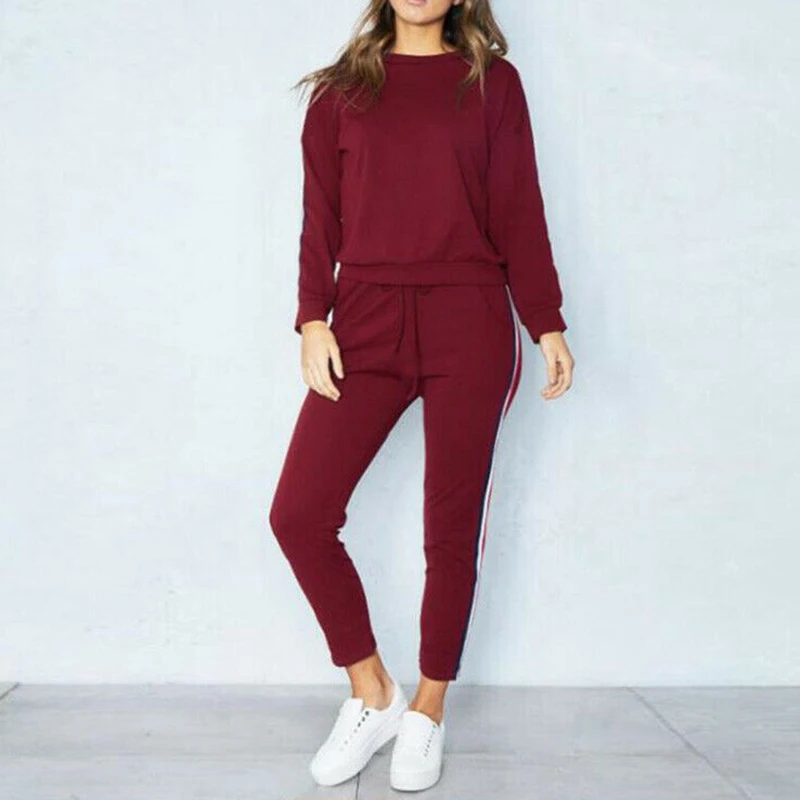 Women's Tracksuit Set Side Striped Tops Pants Set Ladies Sports Tunic Suit Woman Long Sleeve Sweatshirt +Harem Pants Two Piece
Women's Tracksuit Set Side Striped Tops Pants Set Ladies Sports Tunic Suit Woman Long Sleeve Sweatshirt +Harem Pants Two Piece