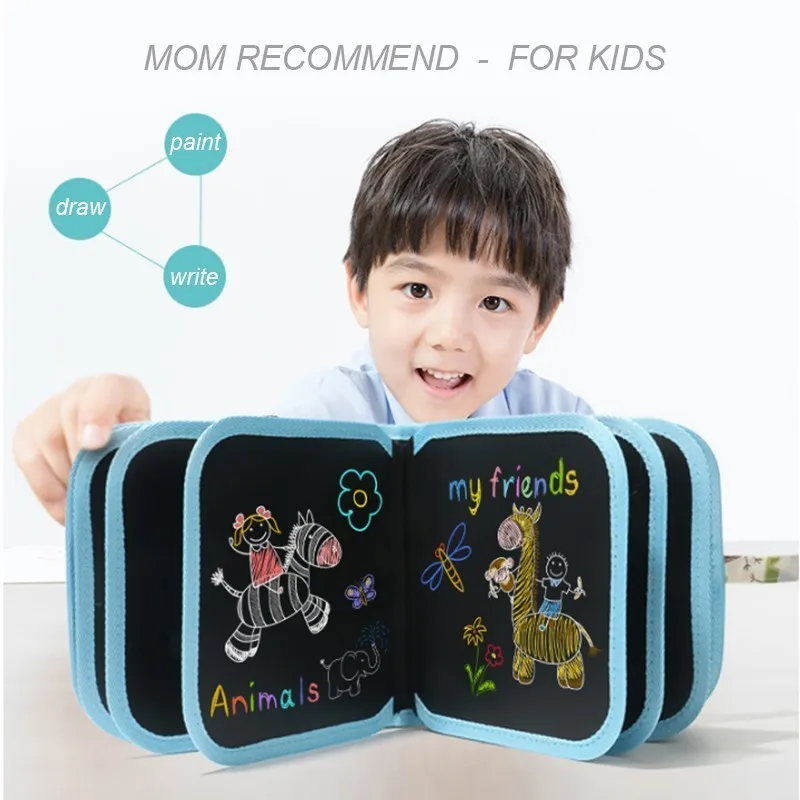 Portable Painting Board Drawing Book Coloring Book DIY Blackboard Painting Drawing Board With Brush Pen For Kids
Portable Painting Board Drawing Book Coloring Book DIY Blackboard Painting Drawing Board With Brush Pen For Kids