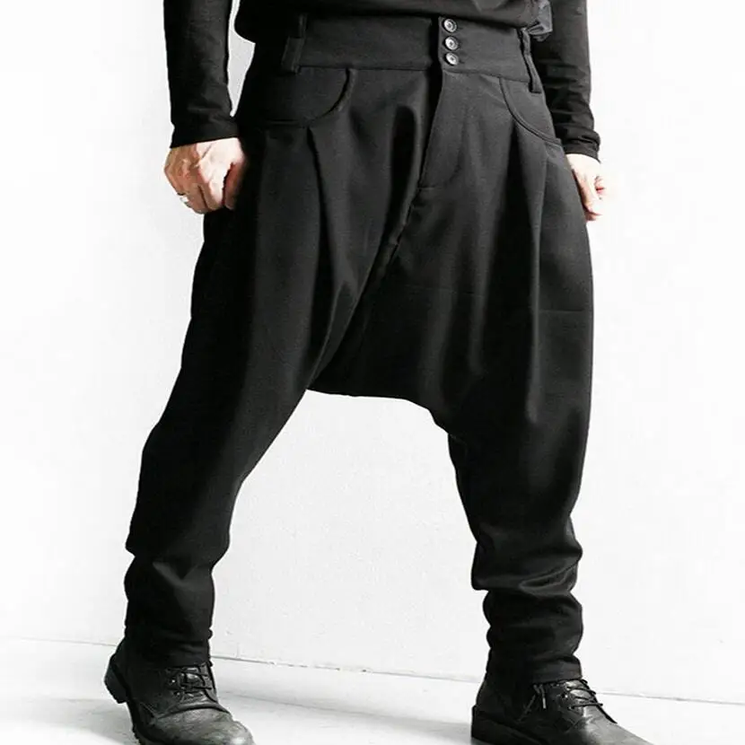 Spring and autumn Plus size new Men casual hanging crotch pants Korean of the mens personality pocket black trousers 27-40
Spring and autumn Plus size new Men casual hanging crotch pants Korean of the mens personality pocket black trousers 27-40
