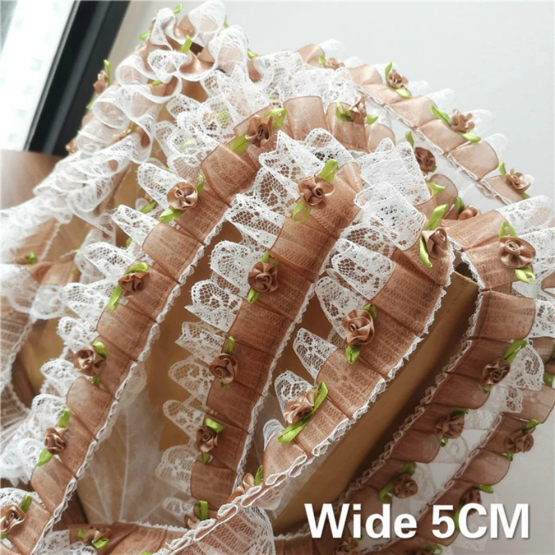 5CM Wide Luxury Coffee 3D Pleated Chiffon Lace Fabric Sewing Neckline Collar Applique Border Ruffle Trim Dress Supplies Diy
5CM Wide Luxury Coffee 3D Pleated Chiffon Lace Fabric Sewing Neckline Collar Applique Border Ruffle Trim Dress Supplies Diy