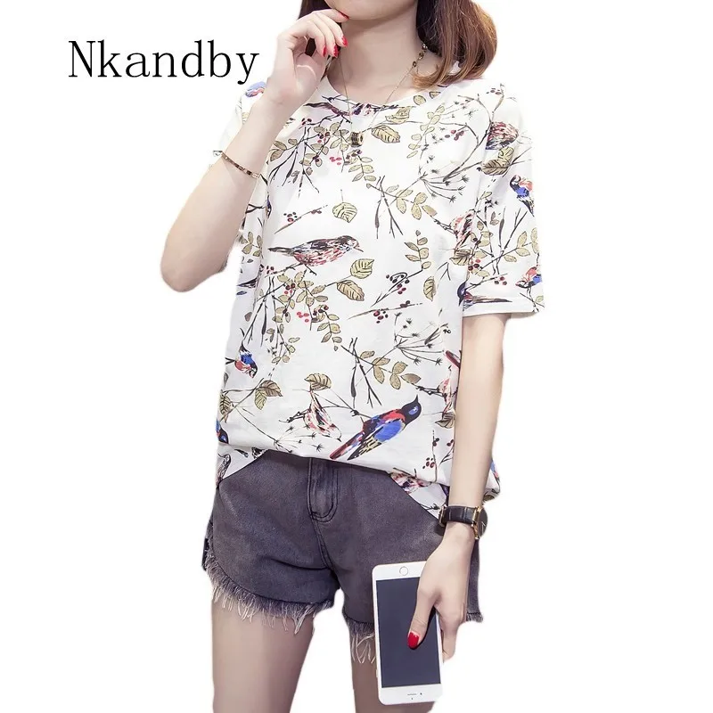 Nkandby New Arrival Plus size T-shirt For Women Fashion Bird Printing Elastic Basic Tops 2019 Summer Clothing Large size 4XL
Nkandby New Arrival Plus size T-shirt For Women Fashion Bird Printing Elastic Basic Tops 2019 Summer Clothing Large size 4XL