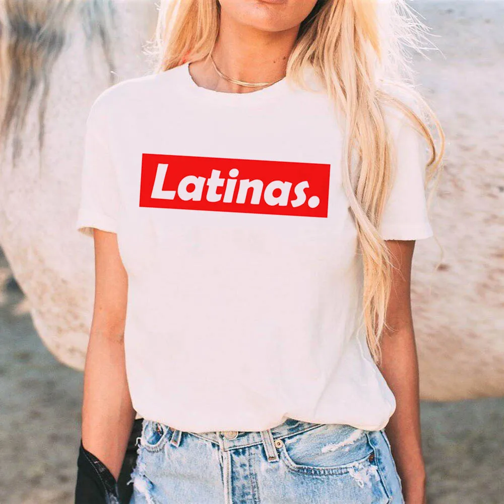 Latinas Print T Shirts Women Summer Short Sleeve Slogan T-shirt Moletom Do Tumblr Tees Tops Feminist Shirt
Latinas Print T Shirts Women Summer Short Sleeve Slogan T-shirt Moletom Do Tumblr Tees Tops Feminist Shirt