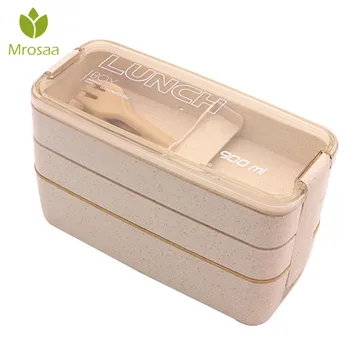 3 Layer Wheat Straw Bento Boxes 900ml Healthy Material Lunch Box Microwave Dinnerware Food Storage Container Lunchbox
3 Layer Wheat Straw Bento Boxes 900ml Healthy Material Lunch Box Microwave Dinnerware Food Storage Container Lunchbox