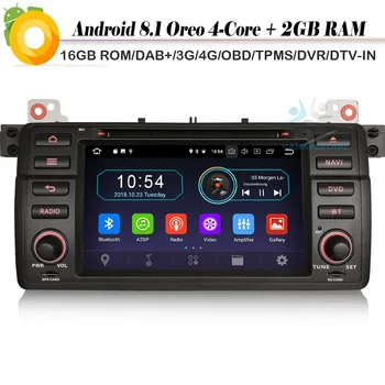 DAB+ Quad Core Android 8.1 Autoradio Car stereo GPS Radio DVR OBD2 BT DVT-IN Car CD Player for BMW 3er E46 320 Rover 75 M3 MG ZT
DAB+ Quad Core Android 8.1 Autoradio Car stereo GPS Radio DVR OBD2 BT DVT-IN Car CD Player for BMW 3er E46 320 Rover 75 M3 MG ZT