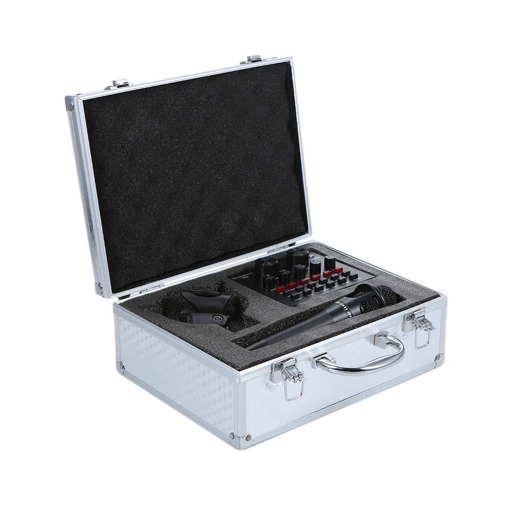 V8 Multifunctional Live Sound Card Intelligent Volume Adjustable Audio Mixer Sound Card for Computer Live Sound with Microphone
V8 Multifunctional Live Sound Card Intelligent Volume Adjustable Audio Mixer Sound Card for Computer Live Sound with Microphone