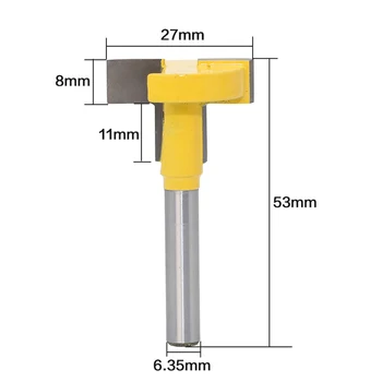 1pc 1/4 Shank T-Slot & T-Track Slotting Router Bit For Woodworking Chisel Cutter Cemented Carbide
1pc 1/4 Shank T-Slot & T-Track Slotting Router Bit For Woodworking Chisel Cutter Cemented Carbide
