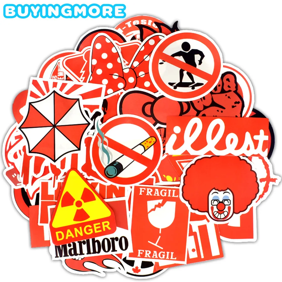 50 PCS Red Mixed Cartoon Stickers JDM Graffiti Brand Waterproof Sticker for DIY Skateboard Laptop Guitar Bicycle Suitcase Fridge
50 PCS Red Mixed Cartoon Stickers JDM Graffiti Brand Waterproof Sticker for DIY Skateboard Laptop Guitar Bicycle Suitcase Fridge