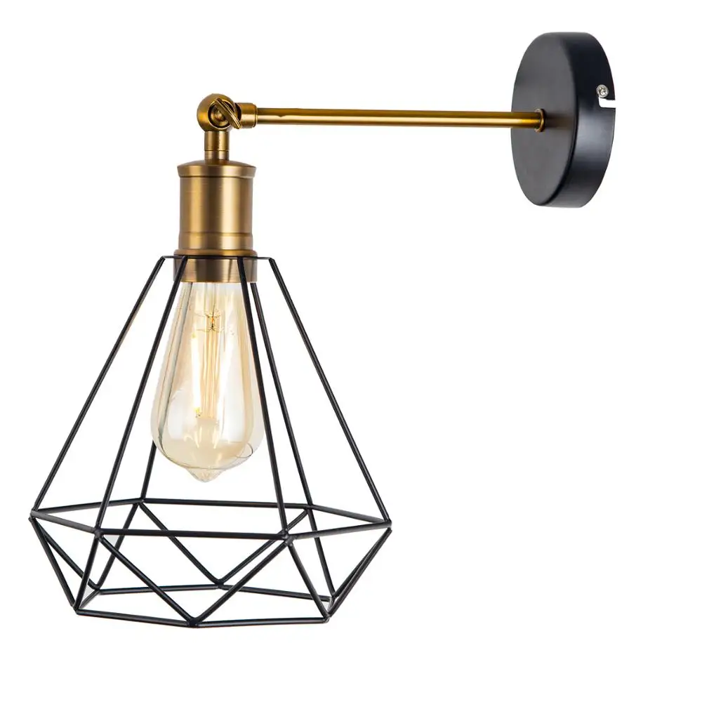 ZhaoKe Modern Industrial Vintage Cage Wall Light Iron Art Diamond Pyramid Wrought home Lamp Suitable for E27 bulbs
ZhaoKe Modern Industrial Vintage Cage Wall Light Iron Art Diamond Pyramid Wrought home Lamp Suitable for E27 bulbs