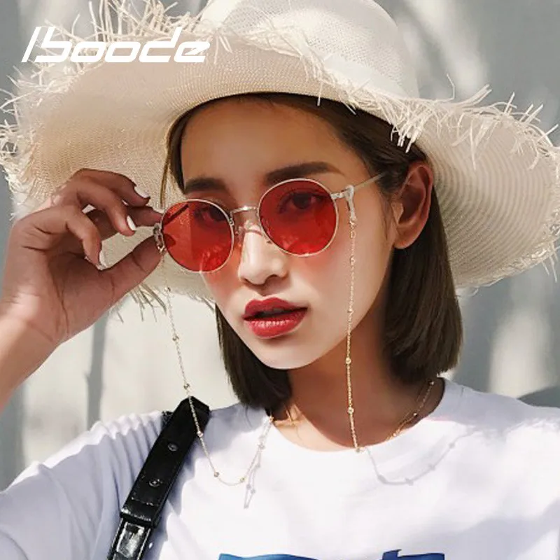 iboode Vintage Sunglasses for Men Women Retro Round Metal Sunglasses Female Male Eyewear With Glasses Chain Hipsters Style
iboode Vintage Sunglasses for Men Women Retro Round Metal Sunglasses Female Male Eyewear With Glasses Chain Hipsters Style