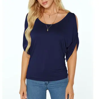 2020 Summer Sexy Off Shoulder Blouses Shirts Women Short Sleeve Tees Tops Casual Loose O Neck Solid Blusas Femininas
2020 Summer Sexy Off Shoulder Blouses Shirts Women Short Sleeve Tees Tops Casual Loose O Neck Solid Blusas Femininas