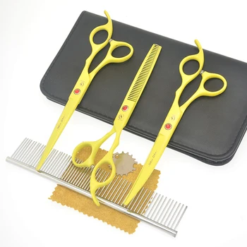Meisha 7.0 Inch Pet Grooming Scissors Kits Japan 440c Dog Cutting Thinning Shears with Comb Puppy Cat Hairdressing Shears HB0195
Meisha 7.0 Inch Pet Grooming Scissors Kits Japan 440c Dog Cutting Thinning Shears with Comb Puppy Cat Hairdressing Shears HB0195