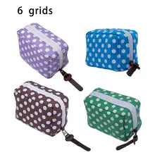6 Grids Essential Oil Storage Bag Anti Drop Portable Travel Storage Case for 10ML 15ML Bottles Makeup Organizer Holder