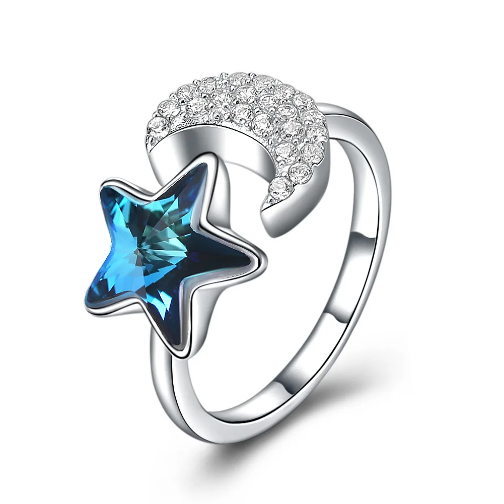 925 sterling silver jewelry austrian blue star stone with moon tag finger rings for women fine wedding jewelry 2019 new
925 sterling silver jewelry austrian blue star stone with moon tag finger rings for women fine wedding jewelry 2019 new