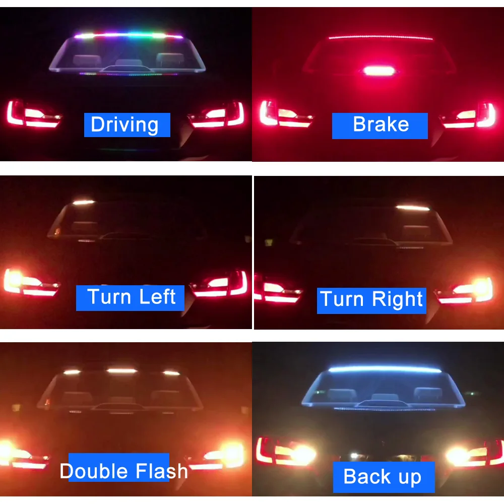 1set Car Styling Turn Signal Amber Flow Led strip trunk Tail Light Ice Blue LED DRL daytime running light RED Brake Light 2018 
1set Car Styling Turn Signal Amber Flow Led strip trunk Tail Light Ice Blue LED DRL daytime running light RED Brake Light 2018