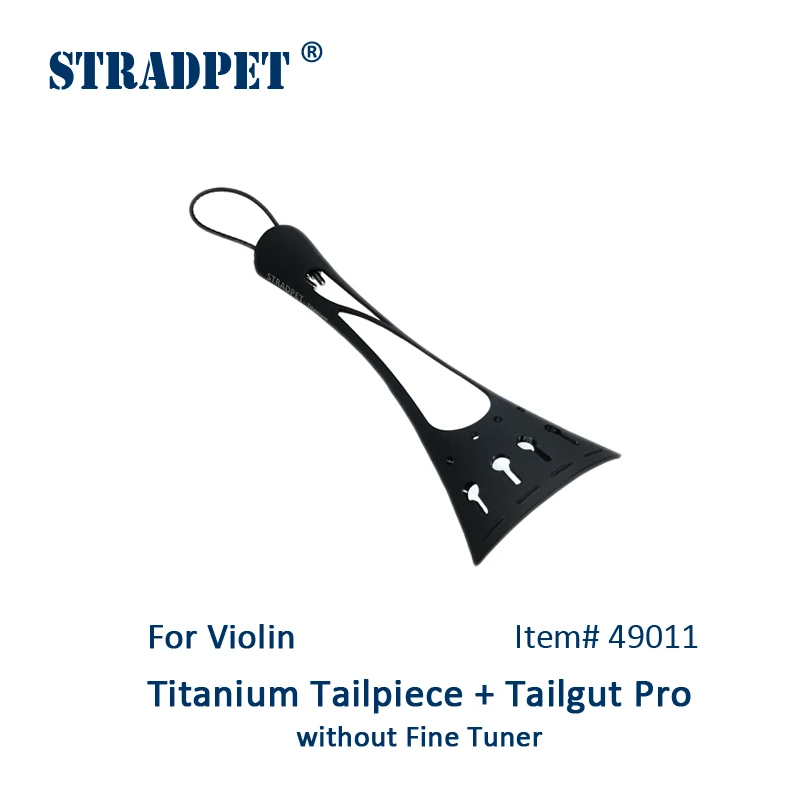 STRADPET Titanium Tailpiece Set for violin with Titanium tailgut Pro, Options: 3 kinds of titanium built-in fine tuner
STRADPET Titanium Tailpiece Set for violin with Titanium tailgut Pro, Options: 3 kinds of titanium built-in fine tuner