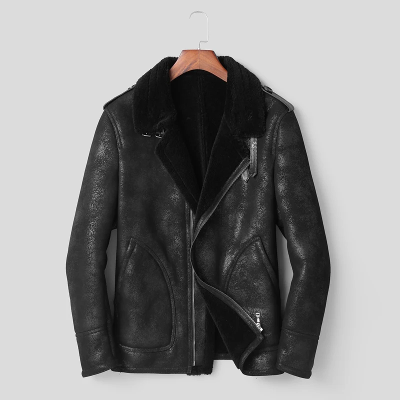 High Quality Original Shearling Coat Men Leather Jacket Men Winter Warm Mens Genuine Leather Coat Wool Liner Warm Leather Coat
High Quality Original Shearling Coat Men Leather Jacket Men Winter Warm Mens Genuine Leather Coat Wool Liner Warm Leather Coat