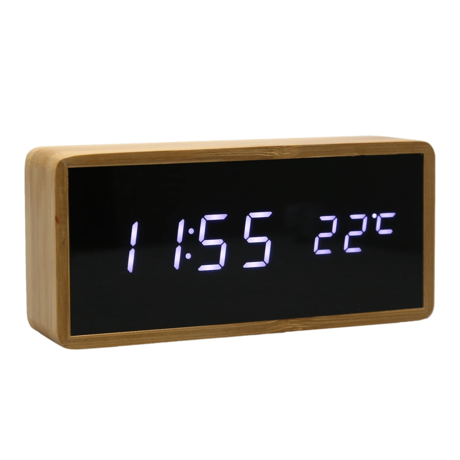 Digital Led Alarm Clock Bamboo Alarm Clock Wooden Clock Multifunctional Noiseless Led Mirror Clock With Temperature
Digital Led Alarm Clock Bamboo Alarm Clock Wooden Clock Multifunctional Noiseless Led Mirror Clock With Temperature