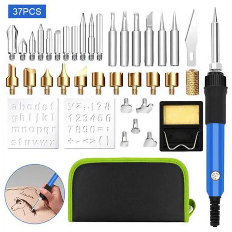 37pcs/set 2 In 1 Welding Electric Soldering Iron Tools Kit For Wood Burning Carving
37pcs/set 2 In 1 Welding Electric Soldering Iron Tools Kit For Wood Burning Carving