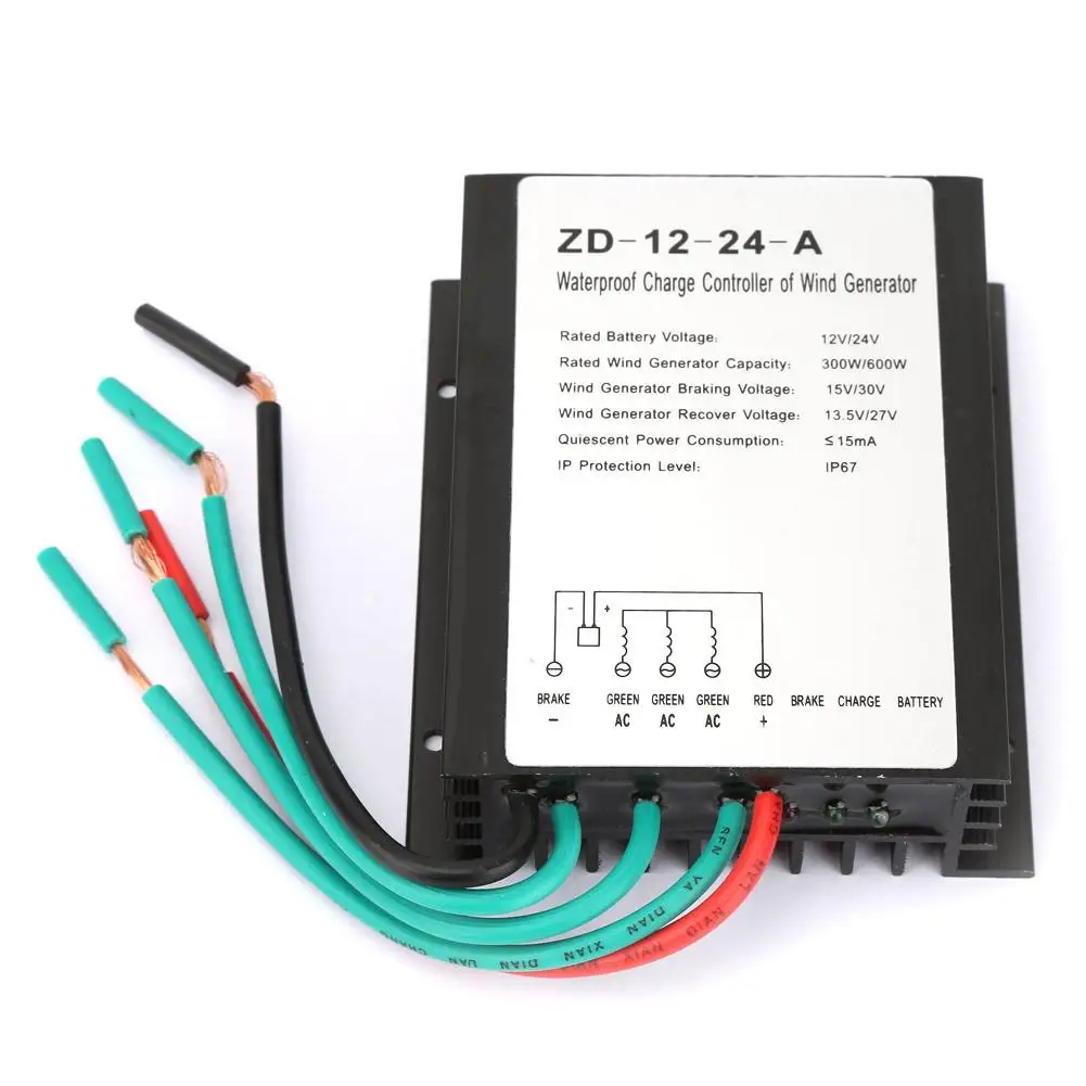 High Efficiency 12V/24V Wind Charge Controller Waterproof Wind Turbine Generator Charge Controller Wind Controller
High Efficiency 12V/24V Wind Charge Controller Waterproof Wind Turbine Generator Charge Controller Wind Controller