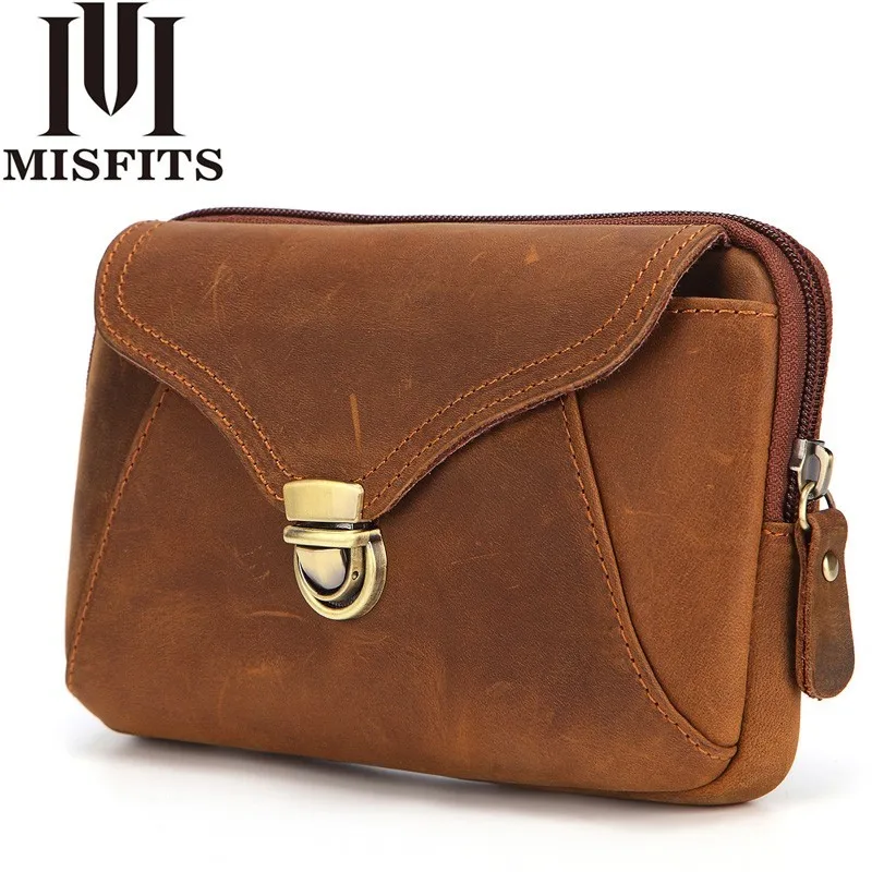 MISFITS Brand Genuine Leather Men Waist Pack High Quality Purse Waist Bag 6.5 inch Mobile Phone Bag Cigarette Pouch Belt Bags
MISFITS Brand Genuine Leather Men Waist Pack High Quality Purse Waist Bag 6.5 inch Mobile Phone Bag Cigarette Pouch Belt Bags
