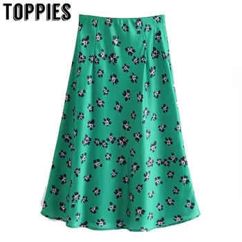 Summer Green Skirt Floral Printing High Skirts Women Knee Length A Line Overskirt jupe femme
Summer Green Skirt Floral Printing High Skirts Women Knee Length A Line Overskirt jupe femme